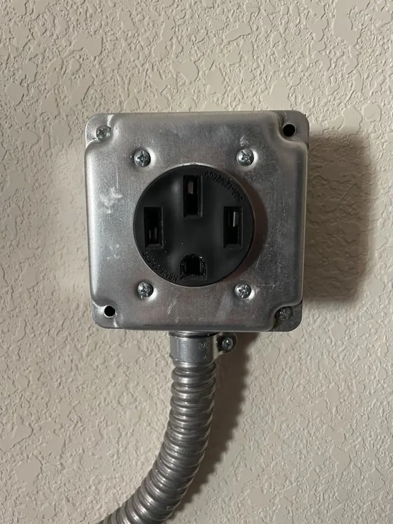 NEMA 14-50 outlet installed for Smart Home Electrical in Kingstowne